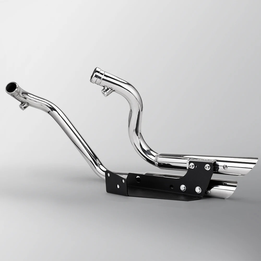 New Stainless Steel Slip-On Motorcycle Exhaust Muffler Pipe Full System Compatible with HD 883/XL48/1200 2005 to 2018 Years